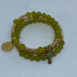 Saint Patrick Rosary Style Wrap Around Bracelet